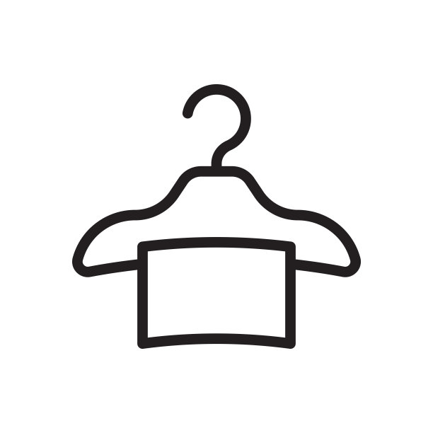 衣架线图标隔离在白色背景图片下载