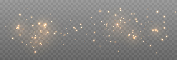 向量魔法光芒。闪烁的光，闪耀的尘埃png。闪闪发光的神奇灰尘。圣诞灯。图片下载
