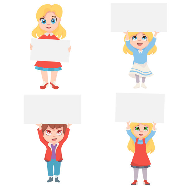 旌旗的儿童。图片下载