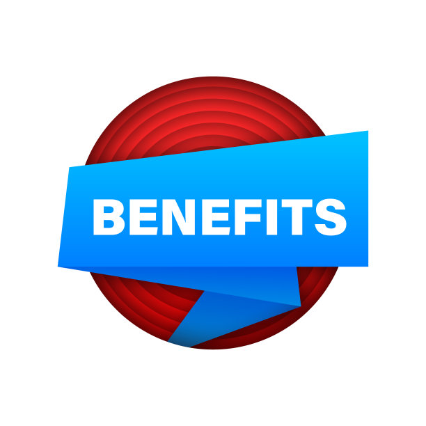 带标志好处的丝带。蓝色的旗帜。网页设计。矢量插图。图片下载