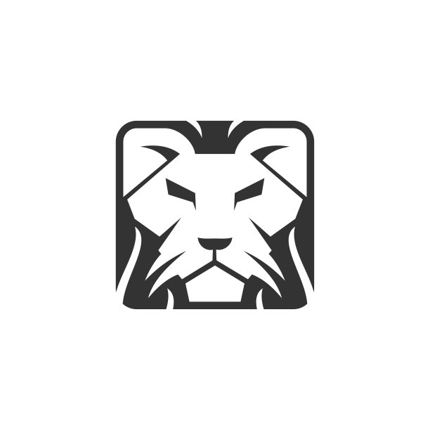 狮头模板插画设计孤立图片下载