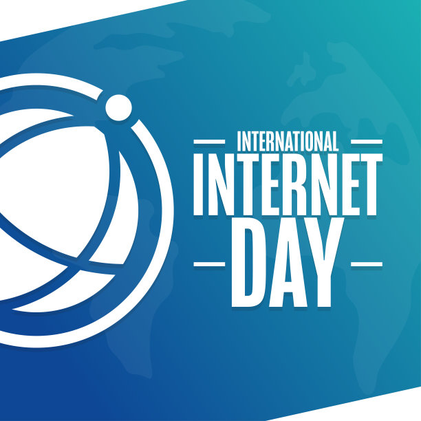 国际互联网的一天。节日的概念。模板背景，旗帜，卡片，海报与文字题词。向量EPS10插图。图片下载