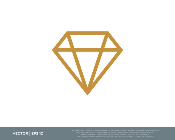 钻石，宝石，宝石图标矢量插图设计编辑可调整大小EPS 10图片下载