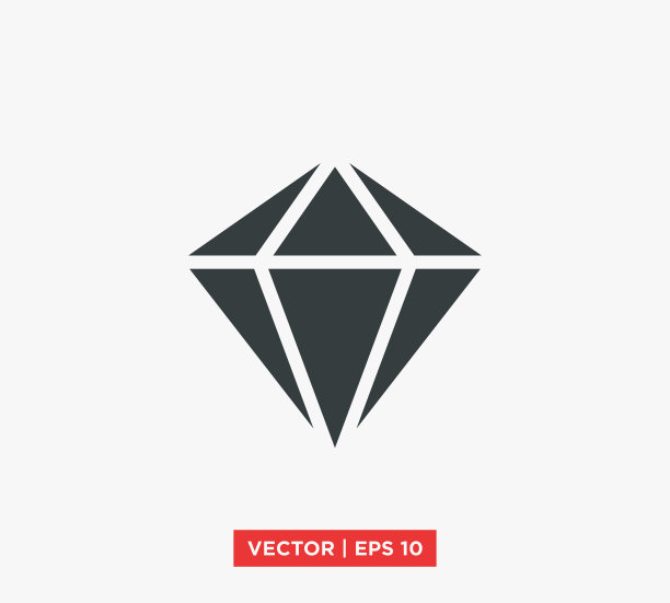 钻石，宝石，宝石图标矢量插图设计编辑可调整大小EPS 10图片下载