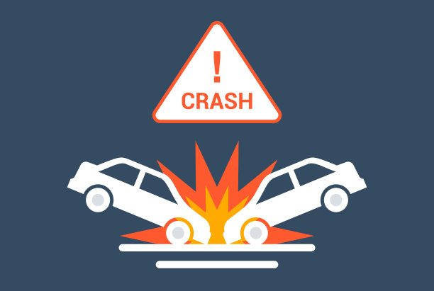 道路上的汽车碰撞图标图片下载