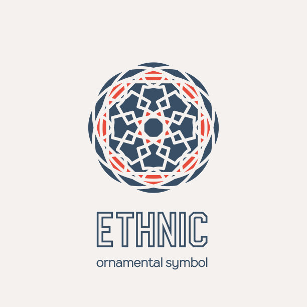 矢量马赛克民族徽图片下载