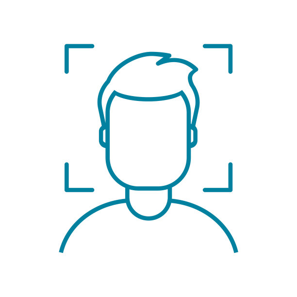 扫描面线图标。面对ID。人脸识别。生物识别技术的概念。图片下载