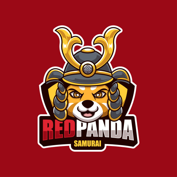 创意小熊猫武士卡通吉祥物图片下载