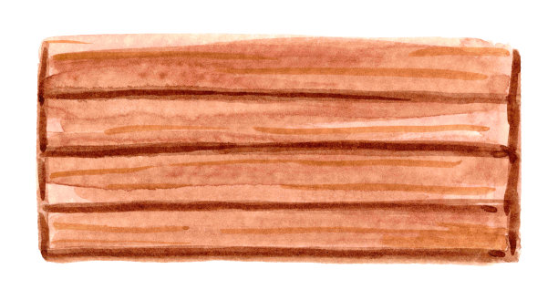 水彩木板方、木招牌方、插画木板水彩图片下载