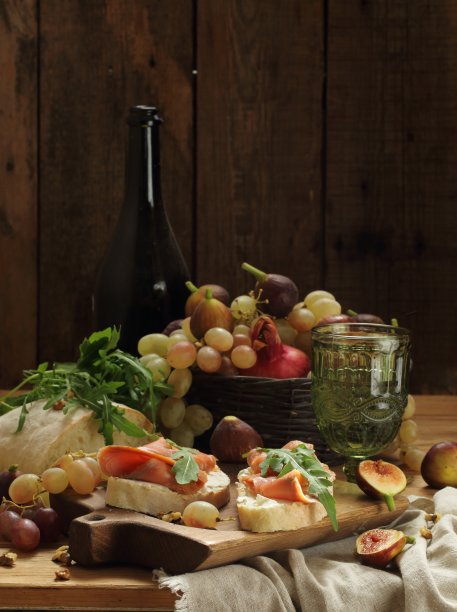 静物配水果沙拉图片下载