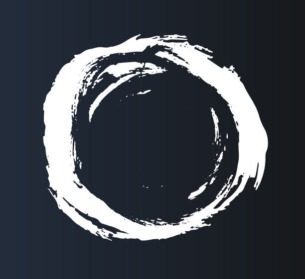 黑色背景上的垃圾圆形框架。图片下载