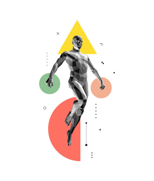 显示力量和力量的人。权力在手中。3D矢量插图演示，传单或海报。图片下载