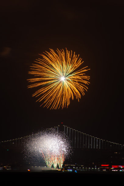 旧金山市中心的烟花图片下载