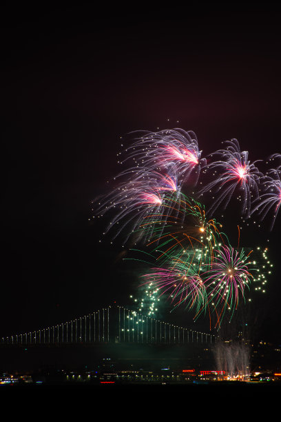 旧金山市中心的烟花图片下载