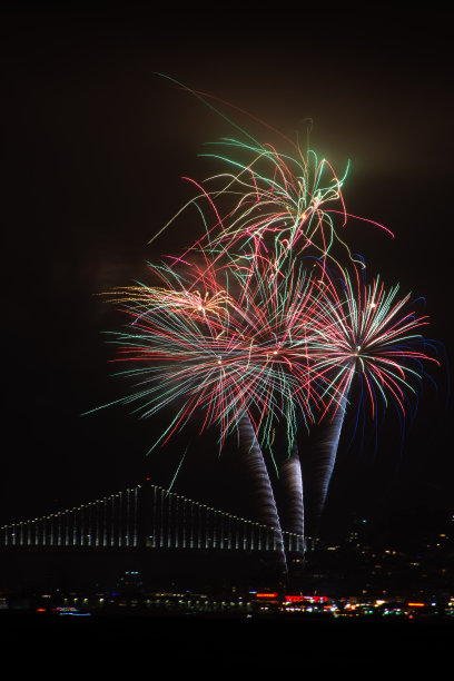 旧金山市中心的烟花图片下载