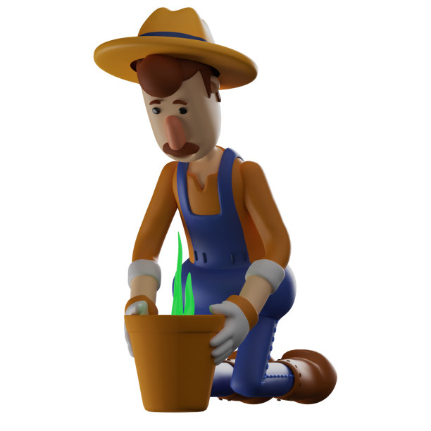 农民3D卡通种植计划图片下载