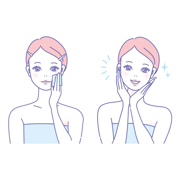 卸妆的女人用润肤霜图片下载