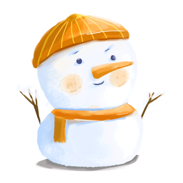 卡通趣味立冬小寒大寒雪人冬季可爱手绘png免扣元素素材图片