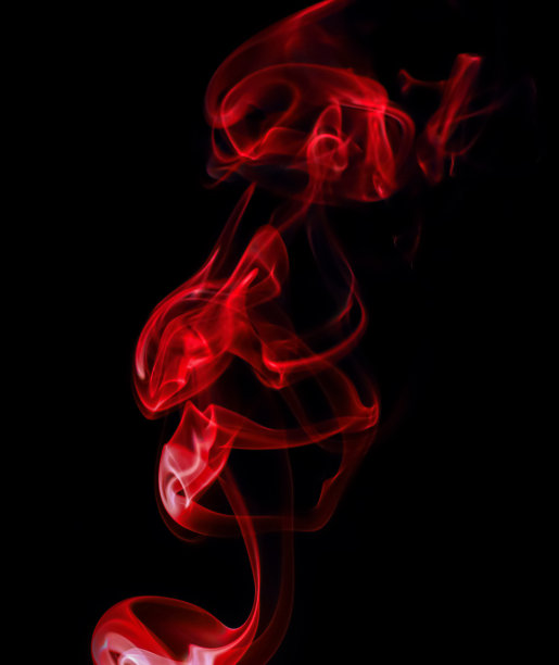 旋转运动的红烟群图片下载