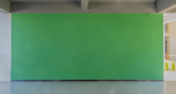 空白的绿墙图片下载