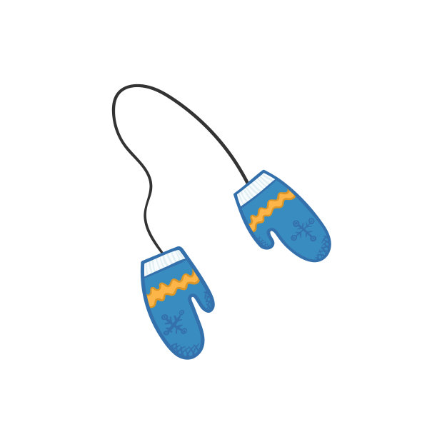 可爱的卡通明亮的圣诞手套图片下载