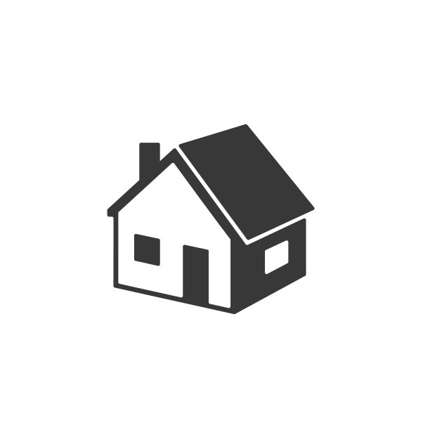 房屋矢量图标：住宅房地产图标图片下载