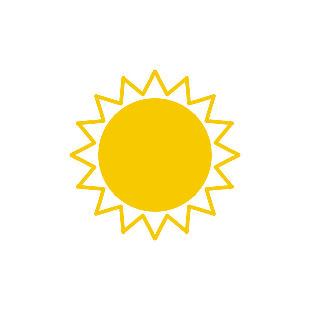 太阳图标设计模板矢量插图图片下载