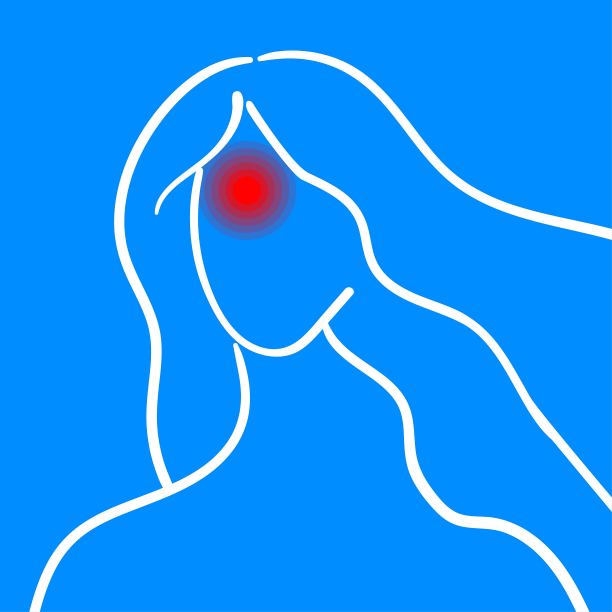 压力大的女孩遭受头痛的女人厌倦了偏头痛。矢量插图的疼痛，疾病的概念图片下载