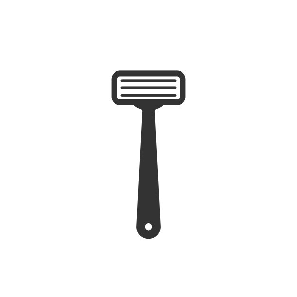 安全剃刀图标在平面风格。向量图片下载