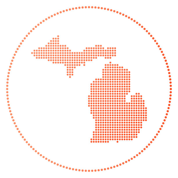 密歇根数字徽章。图片下载