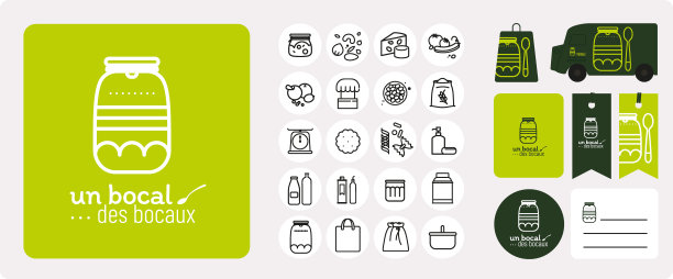 为销售有机和本地产品的图形宪章，散装杂货，标志，标志，文具，标签，名片，车辆敷料，外卖罐，食品卡车，食品盒。委托和可重用性。环境。的承诺。恢复图片下载