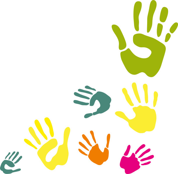 Сolored手印。图片下载