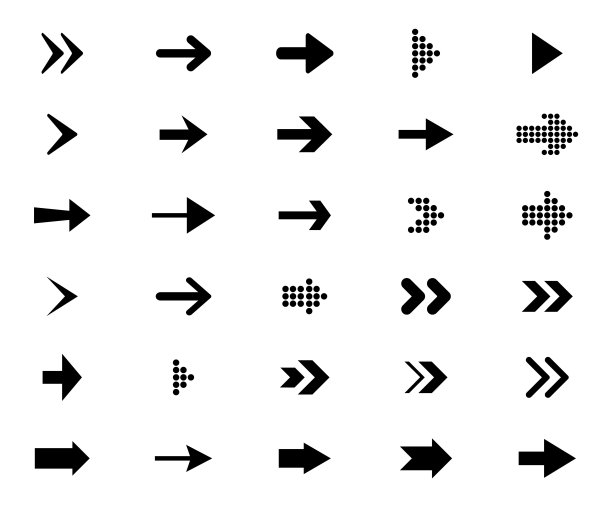 箭头黑色图标设置。为网页设计，移动应用程序，界面和更多的概念箭头集合。箭头。游标。现代简单箭头。平的风格。矢量插图。每股收益10图片下载