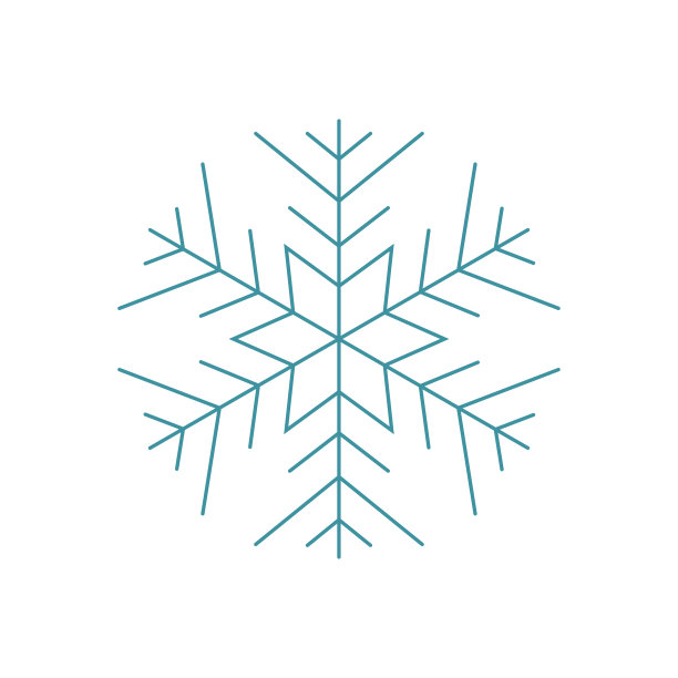 蓝色的雪花。图标标志设计。图片下载