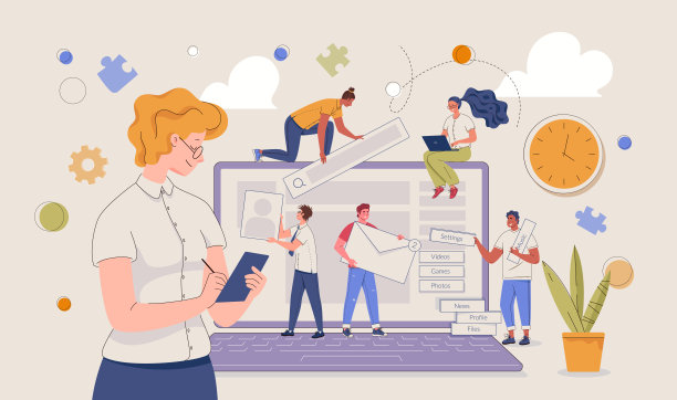 软件开发团队的概念。图片下载