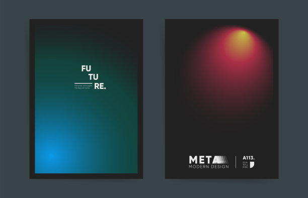 抽象模糊梯度覆盖模板设计与黑色背景设置海报，小册子，传单，家庭装饰。图片下载