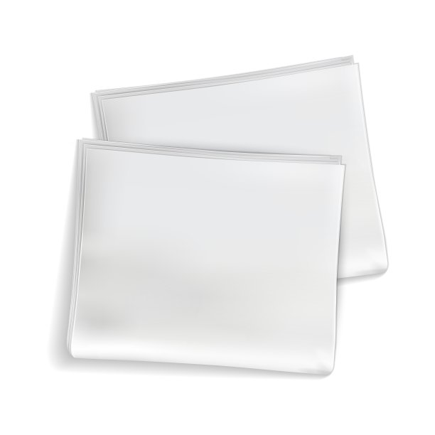 模型的报纸。新闻纸空白，小报杂志与折叠空干净的页前视图。日报印刷纸日志模板。矢量孤立写实插图图片下载