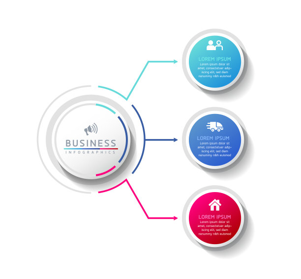 矢量插图，信息图形设计，模板，营销，信息，有3个选项或步骤图片下载