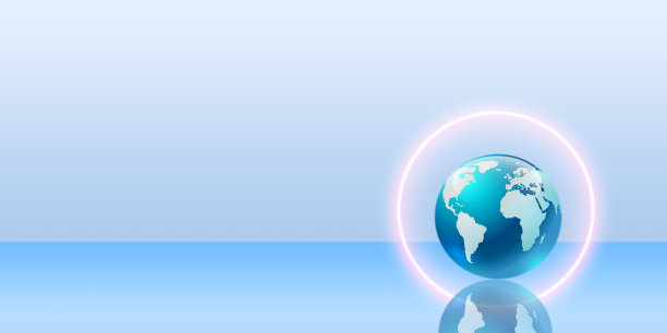 3d渲染全球与商业和网络，与技术连接，为网站和复制空间。地球地图背景图片下载