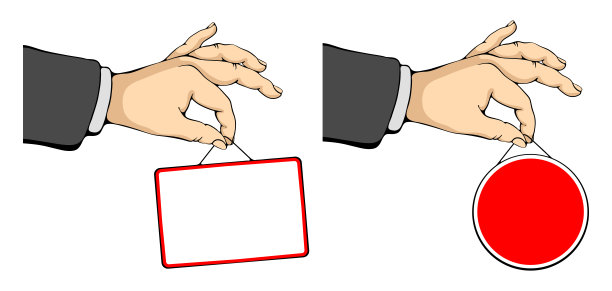 男士手持一组标识牌图片下载