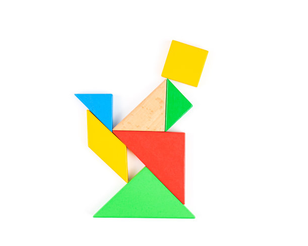 七巧板厕所标志图片下载