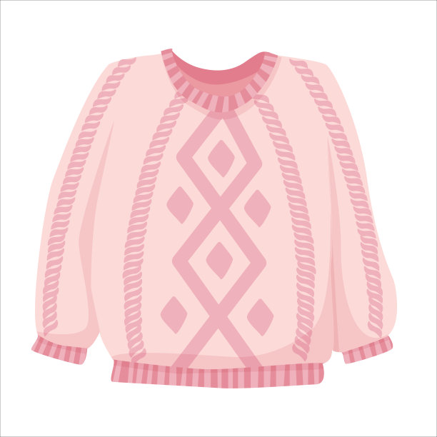 可爱的淡色毛衣。冬天的衣服。矢量插图孤立的白色背景。图片下载
