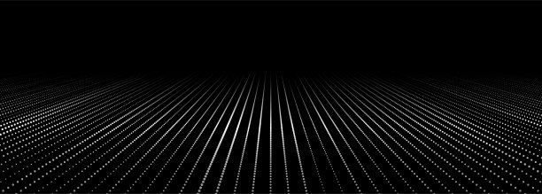 未来无限的粒子流动。带有移动点的矢量波背景。大数据可视化。图片下载