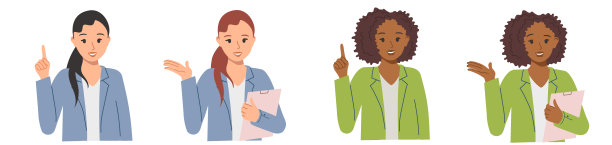 给客户报价的女商人。图片下载