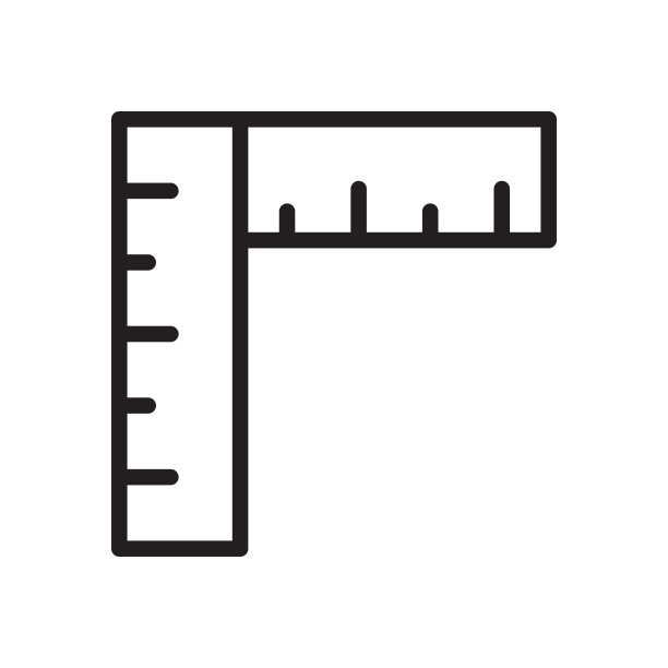 标尺线图标孤立在白色背景上图片下载