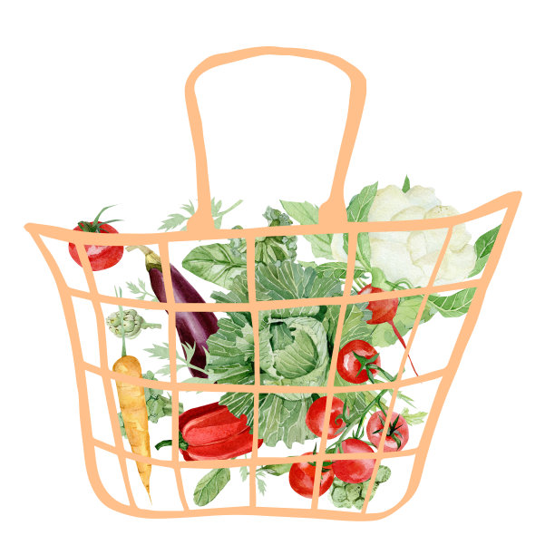 新鲜的有机水彩蔬菜在零垃圾袋线艺术。绿色环保包装的蔬菜横幅。牛奶食品在可重复使用的环保购物袋。没有塑料的概念。健康的食物图片下载