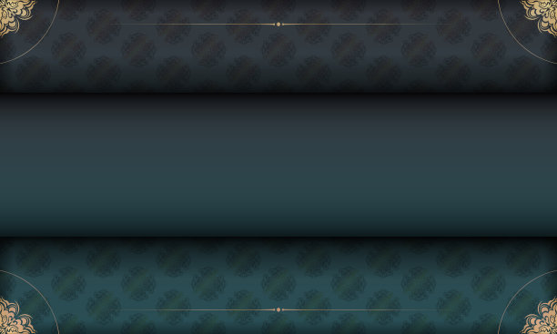 绿色梯度横幅与印度黄金饰品和标志空间图片下载