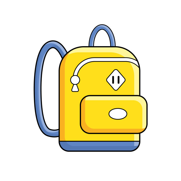 黄色书包或旅行背包图片下载