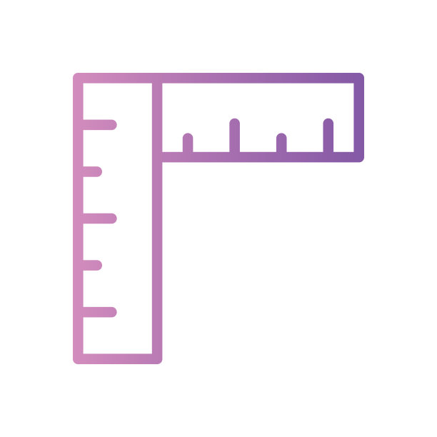 标尺渐变图标孤立在白色背景图片下载