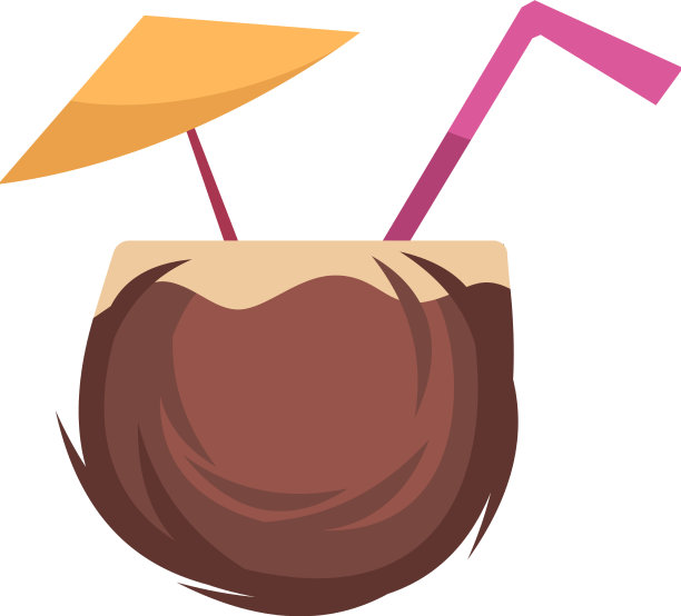 椰子鸡尾酒图标图片下载